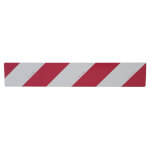 Warntafel, für überlange und überbreite Kfz rot/weiß, rechtsweisend,