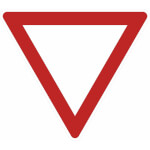 Verkehrsschild Vorfahrt gewähren VZ: 205