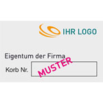 Individuell gefertigte Eloxalschilder Aluminium 1,0 mm silber matt, Ecken spitz, ohne Bohrung