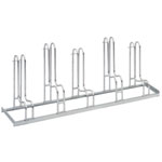 Fahrradständer Bügelparker WSM für Reifenbreite bis 5,5 cm, Radabstand 35,0 cm, Center - 5 Einstellplätze, L: 1