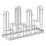 Fahrradständer Bügelparker WSM für Reifenbreite bis 5,5 cm, Radabstand 35,0 cm, 6 Einstellplätze,