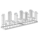 Fahrradständer Bügelparker WSM für Reifenbreite bis 5,5 cm, Radabstand 35,0 cm, 12 Einstellplätze,