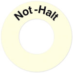 Maschinenkennzeichnung - Not Halt - langnachleuchtend/schwarz, Text: Not Halt