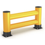 Anfahrschutz Doppelplanke elastisches Rammschutz-System, rückfedernd und formstabil