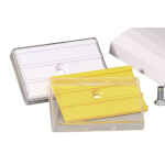 RK-Schraubschild - Rohrleitungskennzeichnung mit 3 Nuten, zur Selbstbeschriftung