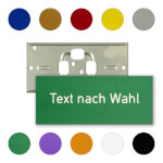 Kennflex Metall Schilderhalter Set mit individuel gefertigtem Thermograv-Schild zum Einschieben