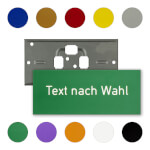 Kennflex Metall Schilderhalter Set mit individuel gefertigtem Thermograv-Schild zum Einschieben