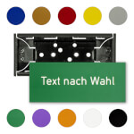 Kennflex PBT-Kunststoff Schilderträger mit Endkappen Set mit individuel gefertigtem Thermograv-Schild zum Einstecken