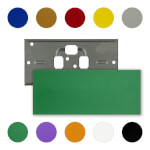 Kennflex Metall Schilderhalter Set mit blanko Thermograv-Schild zum Einschieben