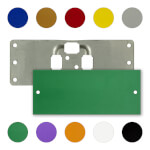 Kennflex Metall Schilderträger Set mit blanko Thermograv-Schild mit Bohrungen zum Aufnieten