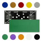 Kennflex PBT-Kunststoff Schilderträger mit Endkappen Set mit blanko Thermograv-Schild zum Einstecken