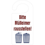 Türanhänger Bitte Mülleimer rausstellen