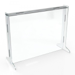 SafetyMarking Hygieneschutzwand mit Aerosol-Schutzkante, zum sicheren Ineinanderstecken