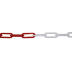 Absperrkette Secur Kunststoff Farbe: rot/weiß, Material: PE, Gliederstärke 6 mm