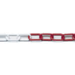 Absperrkette Secur Nylon mit hoher Reißfestigkeit Farbe: rot/weiß, Gliederstärke 6 mm