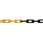 Absperrkette Secur Nylon mit hoher Reißfestigkeit Farbe: gelb/schwarz, Gliederstärke 6 mm