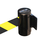 Absperrsysteme Zubehör GuideLine, Wandmodul, schwarze Kassette mit Gurt (gelb/schwarz)