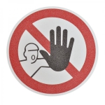 m2 Antirutschbelag Verbotszeichen selbstklebend, Symbol: Zutritt für Unbefugte verboten
