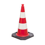 Verkehrsleitkegel StVO rot/weiß, vollreflektierend (Folie Typ 1), 