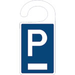 Parkausweis-Anhänger Farbe: blau/weiß, mit Freifeld zur Selbstbeschriftung