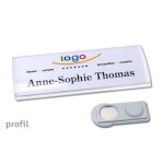 badgetec Namensschilder Profil 20 Hohlprofil mit Magnetverschluss, Sichtfläche aus Acrylglas