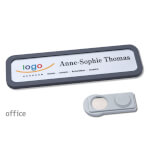 badgetec Namensschilder office 30 classic verschleißfestes ABS, mit EXTRA-Kraftmagnet, Sichtfenster mit Antireflex