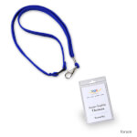 badgetec Namensschilder forum aus hochtransparenter Folie mit Textilband