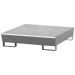 Auffangwannen ASECOS Stahlwanne für 4 Fässer à 200 Liter, verzinkt,