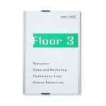 Durable Info Sign Infotafel A4 mit bruchsicherer Acrylglasabdeckung und zwei Verschlussclips