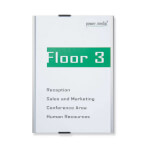 Durable Info Sign Infotafel A3 mit bruchsicherer Acrylglasabdeckung und zwei Verschlussclips