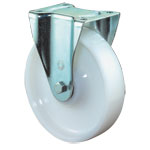 Schwerlastrollen, Bockrolle, Gabel aus Stahlblech, verzinkt, zweireihiger Kugelkranz, Lauffläche Kunststoff, hohe Tragkraft, Kugellager