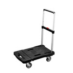 Klappbügelwagen,, Kunststoffplattform mit 4 Lenkrollen 100 mm,