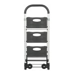 Mobile Allzweckleiter/Transportkarre, klappbar, 3 Stufen,