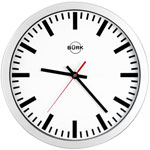 Bürk Wanduhr Station Dial mit Mineraldeckglas und Strichzifferblatt