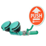 B-Safety ClassicLine Sicherheits-Augendusche zur Wandmontage mit zwei Brauseköpfen 45°