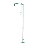 B-Safety ClassicLine Körper-Notdusche zur Bodenmontage mit Zugstange und Ringgriff