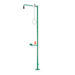 B-Safety ClassicLine Körper-Notdusche zur Bodenmontage mit Augendusche