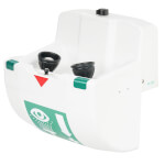 B-Safety PremiumLine Augen- /Gesichtsdusche zur Wandmontage mit zwei Brauseköpfen, Auffangbecken und Abdeckung