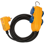 brennenstuhl Schutzadapterleitung mit Powerblock FI-Stecker 30 mA schützt vor gefährlichen Stromunfällen