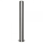 Edelstahl-Absperrpfosten Rundkopf zum Aufschrauben mit Bodenplatte
