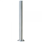 Edelstahl-Absperrpfosten Flachkopf zum Aufschrauben mit Bodenplatte