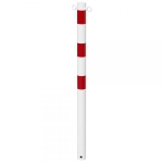 Stahl-Absperrpfosten rot/weiß mit Reflexstreifen