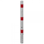 Absperrpfosten aus Stahl SPU 604 herausnehmbar mit Bodenhülse und Dreikantschloss