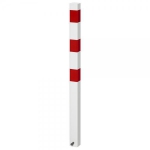 Absperrpfosten aus Stahl SPU 701 rot/weiß zum Einbetonieren