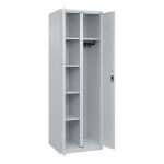 C+P Wäsche-/Garderobenspind Classic PLUS 2 Abteile mit 5 Ablageböden und Garderobenstange