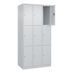 C+P Schließfachschrank Classic PLUS mit 3 Abteilen mit je 3 Fächern, Abteilbreite 300 mm