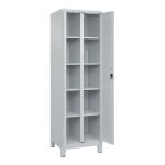 C+P Wäsche-Spind Classic PLUS auf Füßen 2 Abteile mit 8 Ablageböden