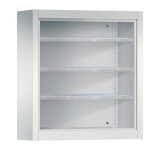 C+P Stahlregal mit Rückwand Serie 13 mit 3 Einlegeböden aus Stahl, verzinkt, mit hoher Traglast von 50 kg