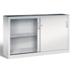 C+P Stahl-Schiebetürenschrank Acurado 2000 2 Einlegeböden mit Trennwand