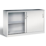 C+P Stahl-Schiebetürenschrank Acurado 2000 2 Einlegeböden mit Trennwand